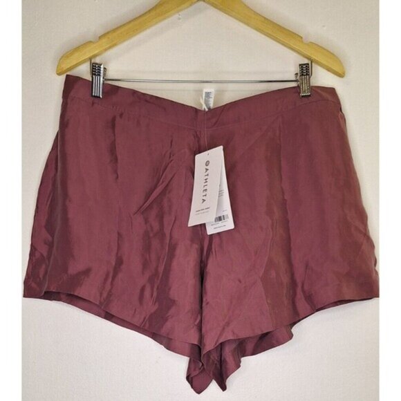 NWT ATHLETA Calm Cool Shorts Rose Women's Sz XL Yoga Gym Wear Workout Athleisure - Picture 1 of 7